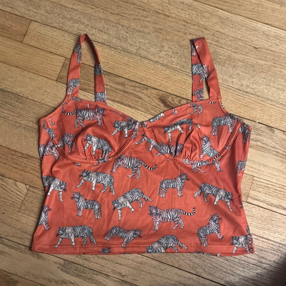 Tiger Print Crop Top